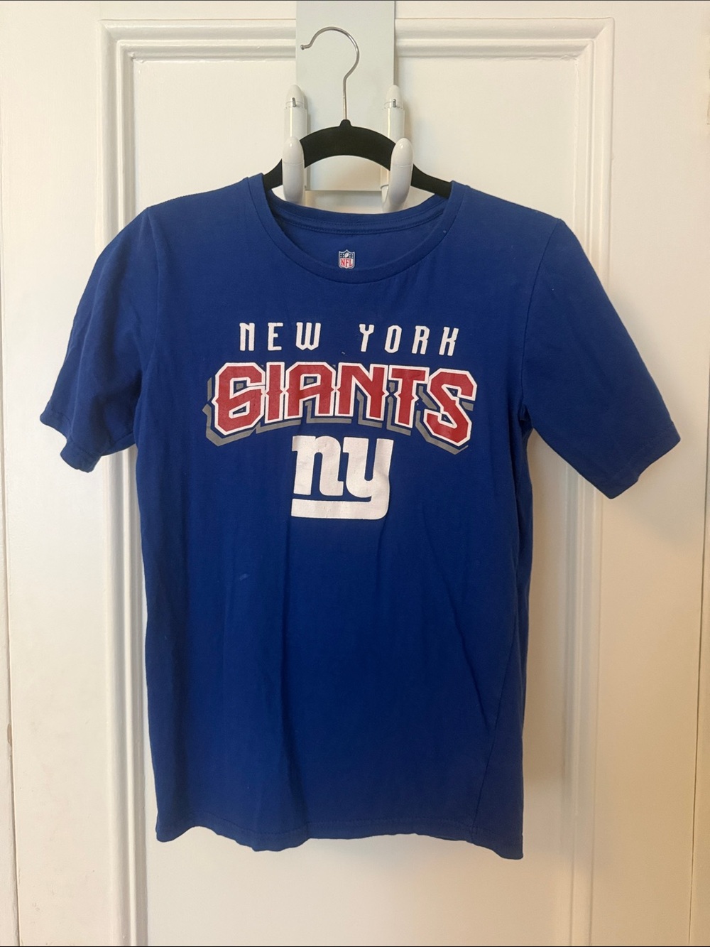 NFL New York Giants Royal Blue Logo Tee with Red & White Accents